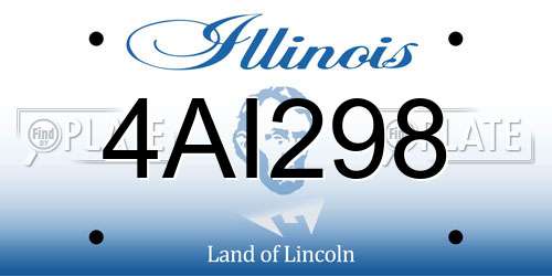 4AI298 Illinois License Plate