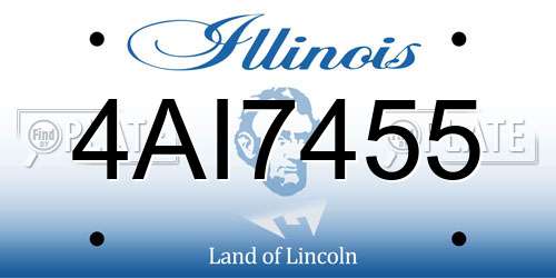 4AI7455 Illinois License Plate