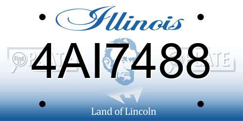 4AI7488 Illinois License Plate