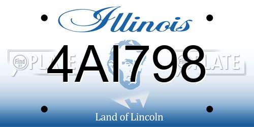4AI798 Illinois License Plate