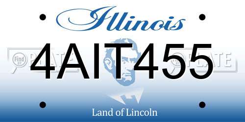 4AIT455 Illinois License Plate