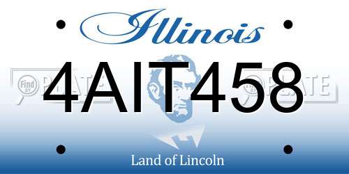 4AIT458 Illinois License Plate