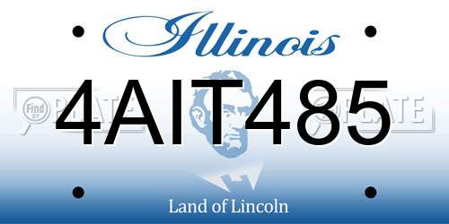 4AIT485 Illinois License Plate