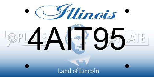 4AIT95 Illinois License Plate