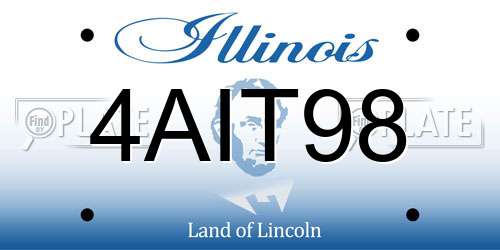 4AIT98 Illinois License Plate