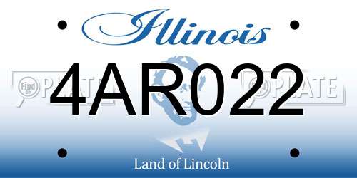 4AR022 Illinois License Plate