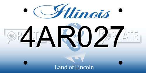 4AR027 Illinois License Plate