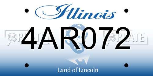 4AR072 Illinois License Plate