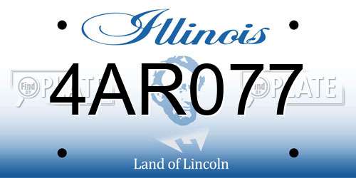 4AR077 Illinois License Plate