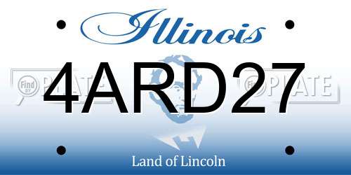 4ARD27 Illinois License Plate