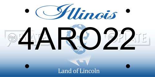 4ARO22 Illinois License Plate