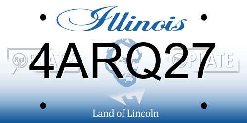 4ARQ27 Illinois License Plate