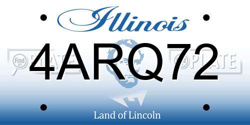 4ARQ72 Illinois License Plate