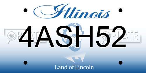 4ASH52 Illinois License Plate