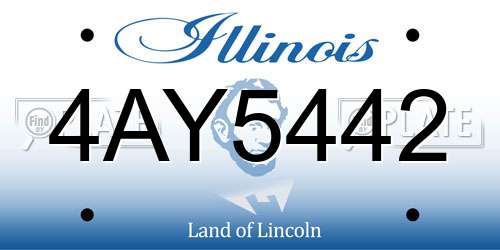4AY5442 Illinois License Plate