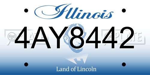 4AY8442 Illinois License Plate