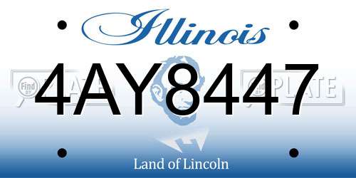 4AY8447 Illinois License Plate