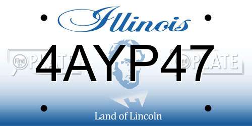 4AYP47 Illinois License Plate
