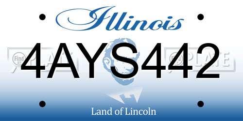 4AYS442 Illinois License Plate