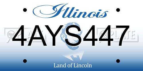 4AYS447 Illinois License Plate
