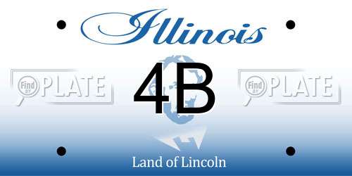 4B Illinois License Plate