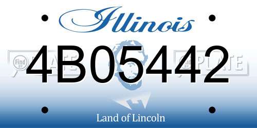 4B05442 Illinois License Plate