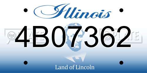 4B07362 Illinois License Plate