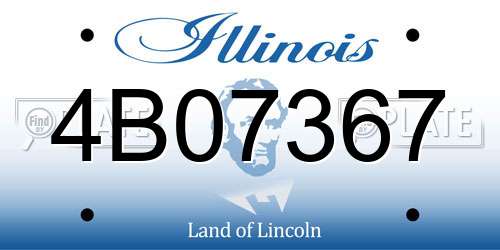 4B07367 Illinois License Plate