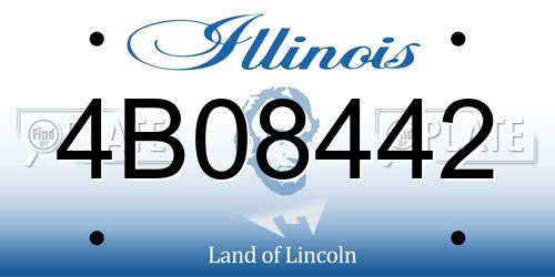 4B08442 Illinois License Plate