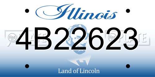 4B22623 Illinois License Plate