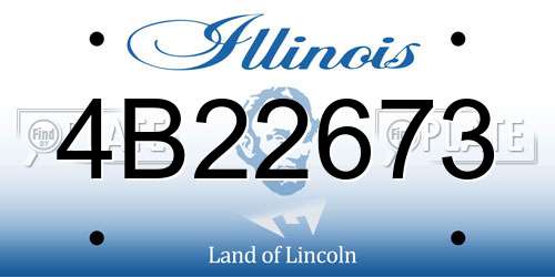 4B22673 Illinois License Plate