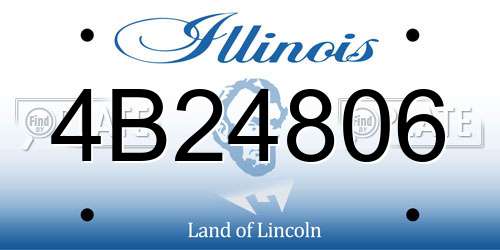 4B24806 Illinois License Plate