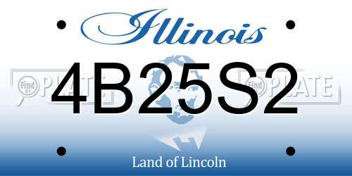 4B25S2 Illinois License Plate