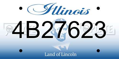 4B27623 Illinois License Plate
