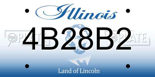 4B28B2 Illinois License Plate