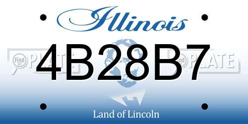 4B28B7 Illinois License Plate