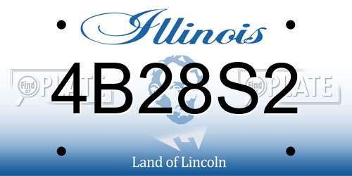 4B28S2 Illinois License Plate