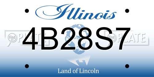 4B28S7 Illinois License Plate