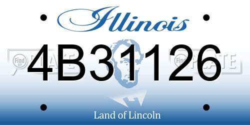 4B31126 Illinois License Plate