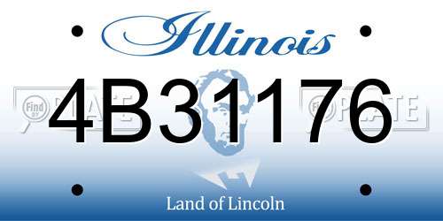 4B31176 Illinois License Plate
