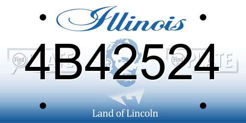 4B42524 Illinois License Plate