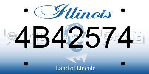 4B42574 Illinois License Plate