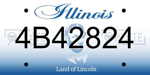 4B42824 Illinois License Plate