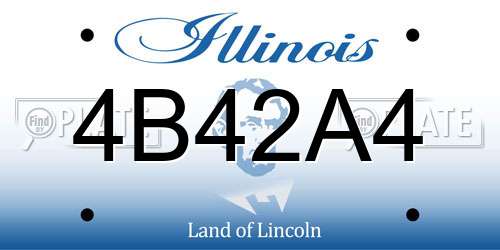 4B42A4 Illinois License Plate