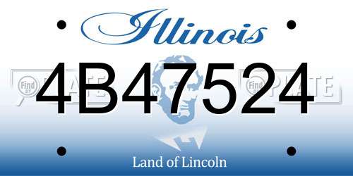 4B47524 Illinois License Plate