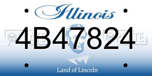 4B47824 Illinois License Plate