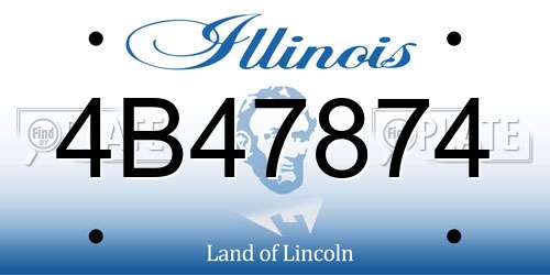 4B47874 Illinois License Plate
