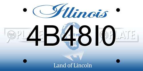 4B48I0 Illinois License Plate
