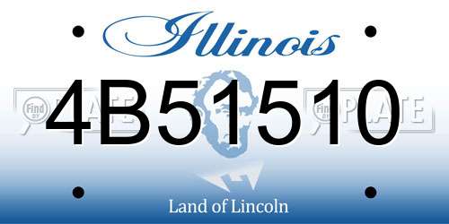 4B51510 Illinois License Plate