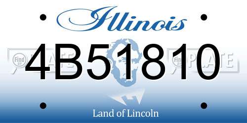 4B51810 Illinois License Plate